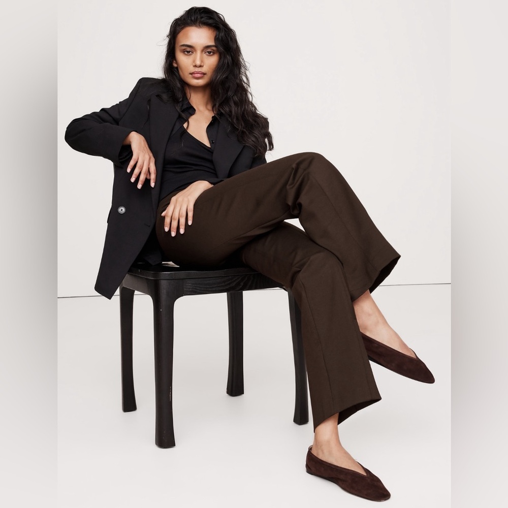 Banana Republic Chocolate Brown Straight Everywhere Ponte Pant